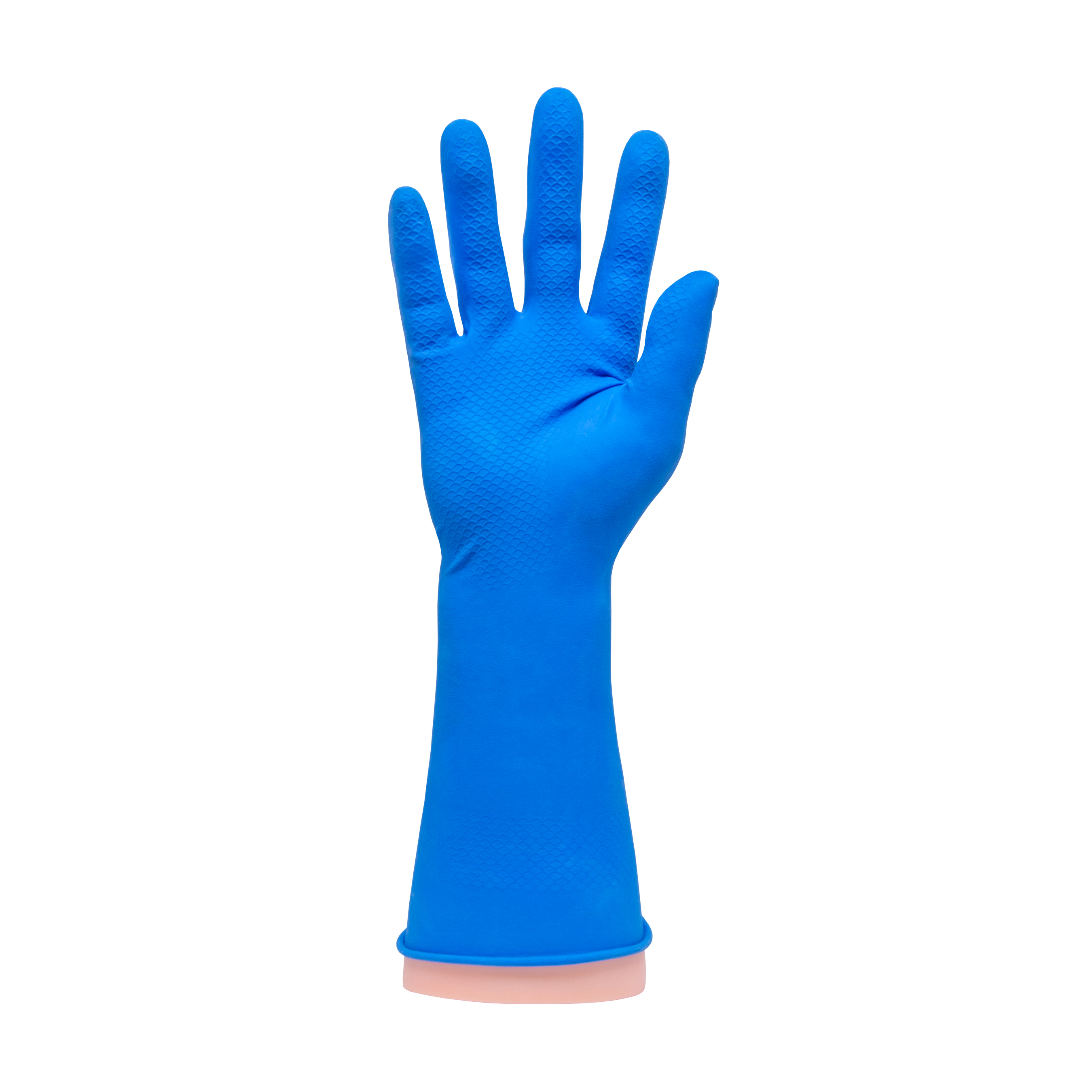 Huishoudhandschoen latex BLAUW M